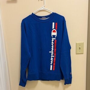 Champion Men's Crewneck Sweater in Blue and Red